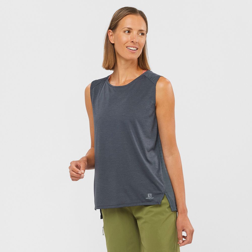 Salomon Tanktops Dame Mørke - OUTLINE SUMMER (LJGKD-9350)